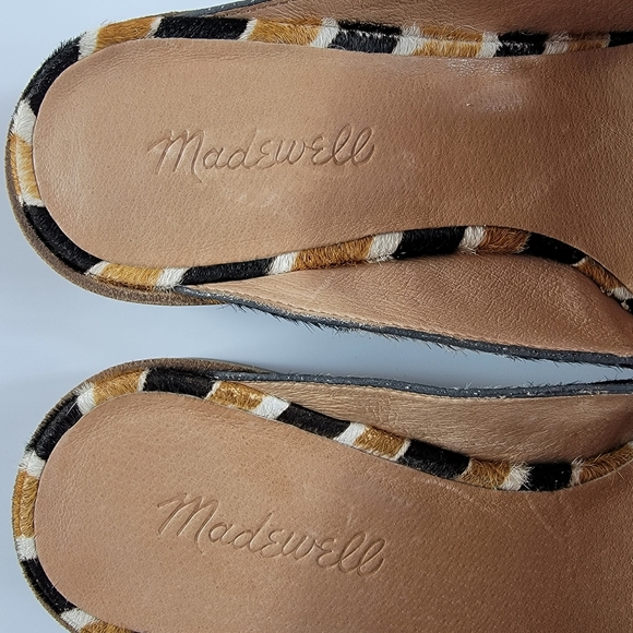 Madewell The Willa Loafer Mule in Striped Calf Hair, Size 9.5 - Picture 10 of 15
